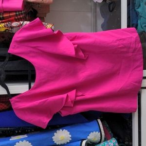 Banana republic Pink ruffle sleeve top
